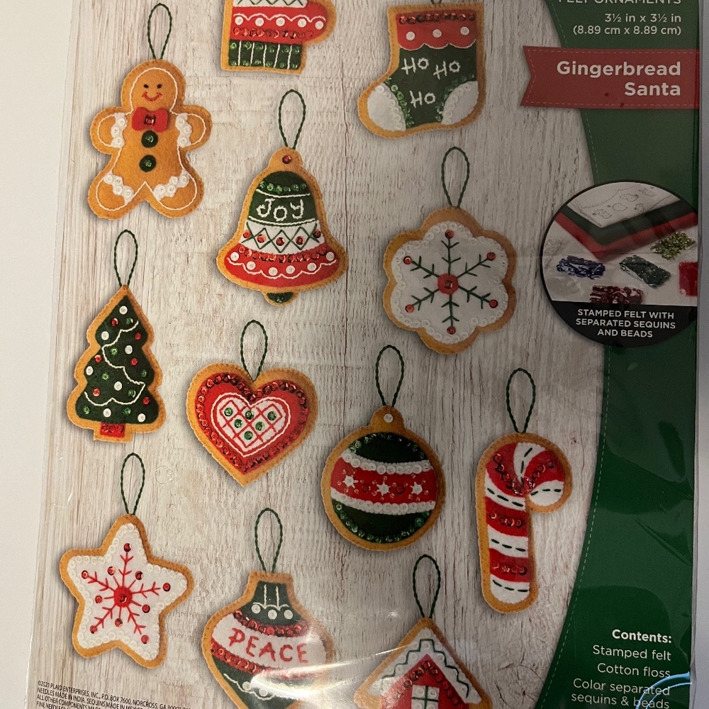 Bucilla Christmas ornament kit